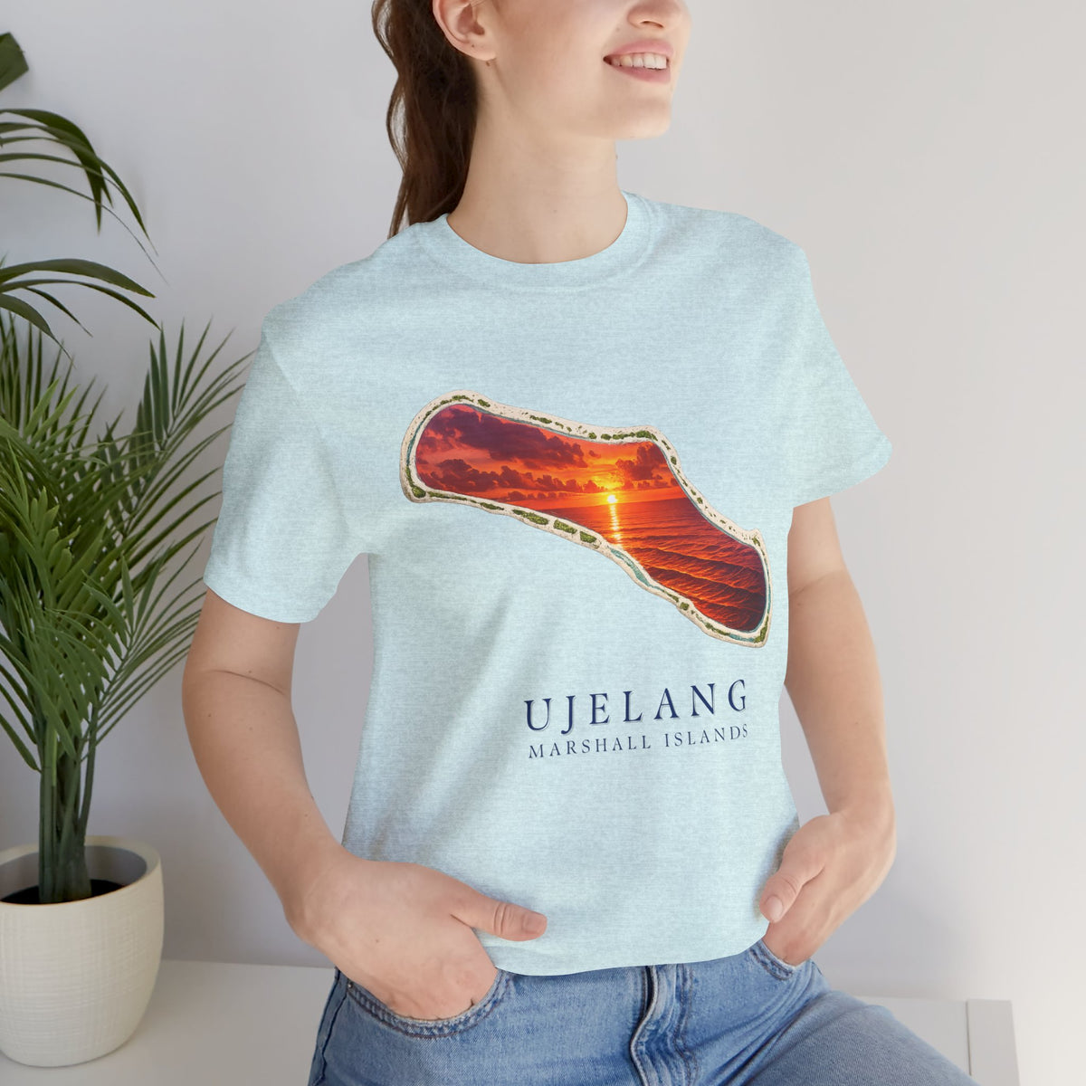UJELANG Orange Sunset Unisex T-Shirt