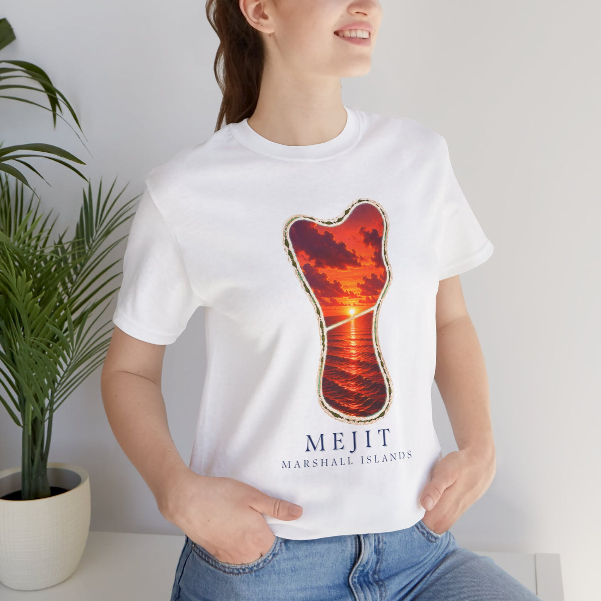 MEJIT Orange Sunset Unisex T-Shirt