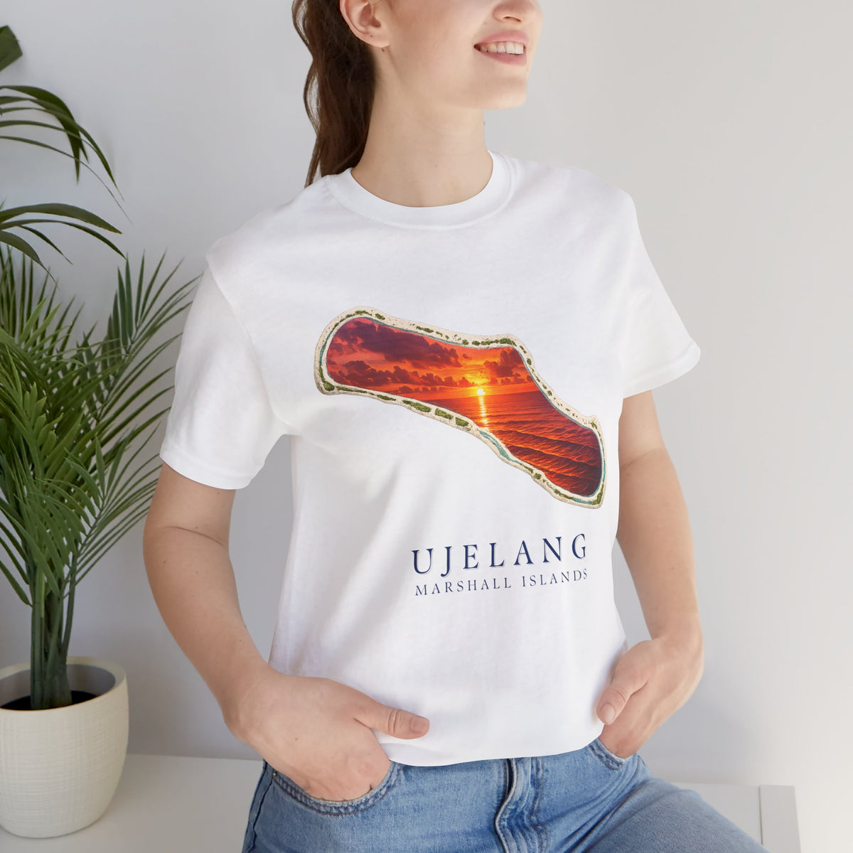 UJELANG Orange Sunset Unisex T-Shirt