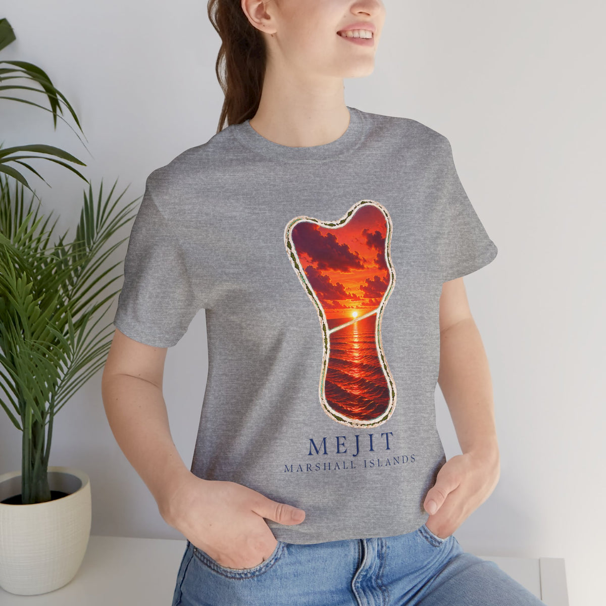 MEJIT Orange Sunset Unisex T-Shirt