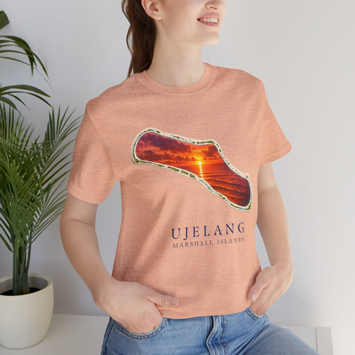 UJELANG Orange Sunset Unisex T-Shirt