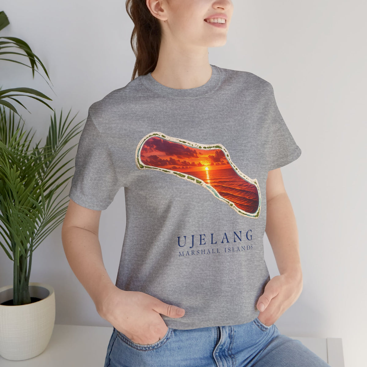 UJELANG Orange Sunset Unisex T-Shirt