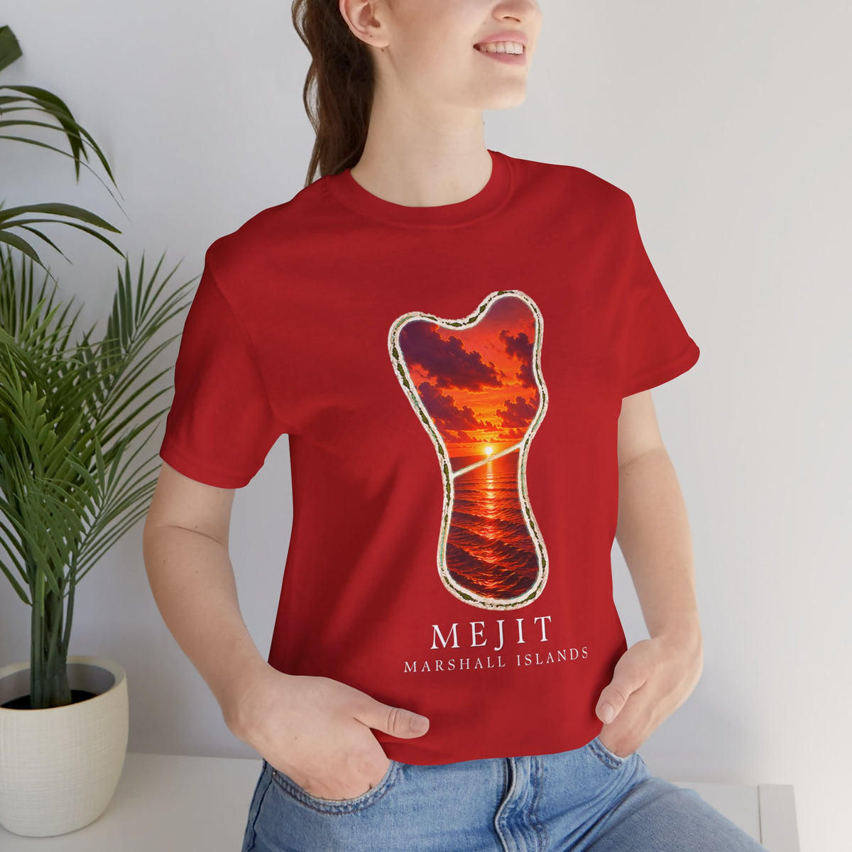 MEJIT Orange Sunset Unisex T-Shirt