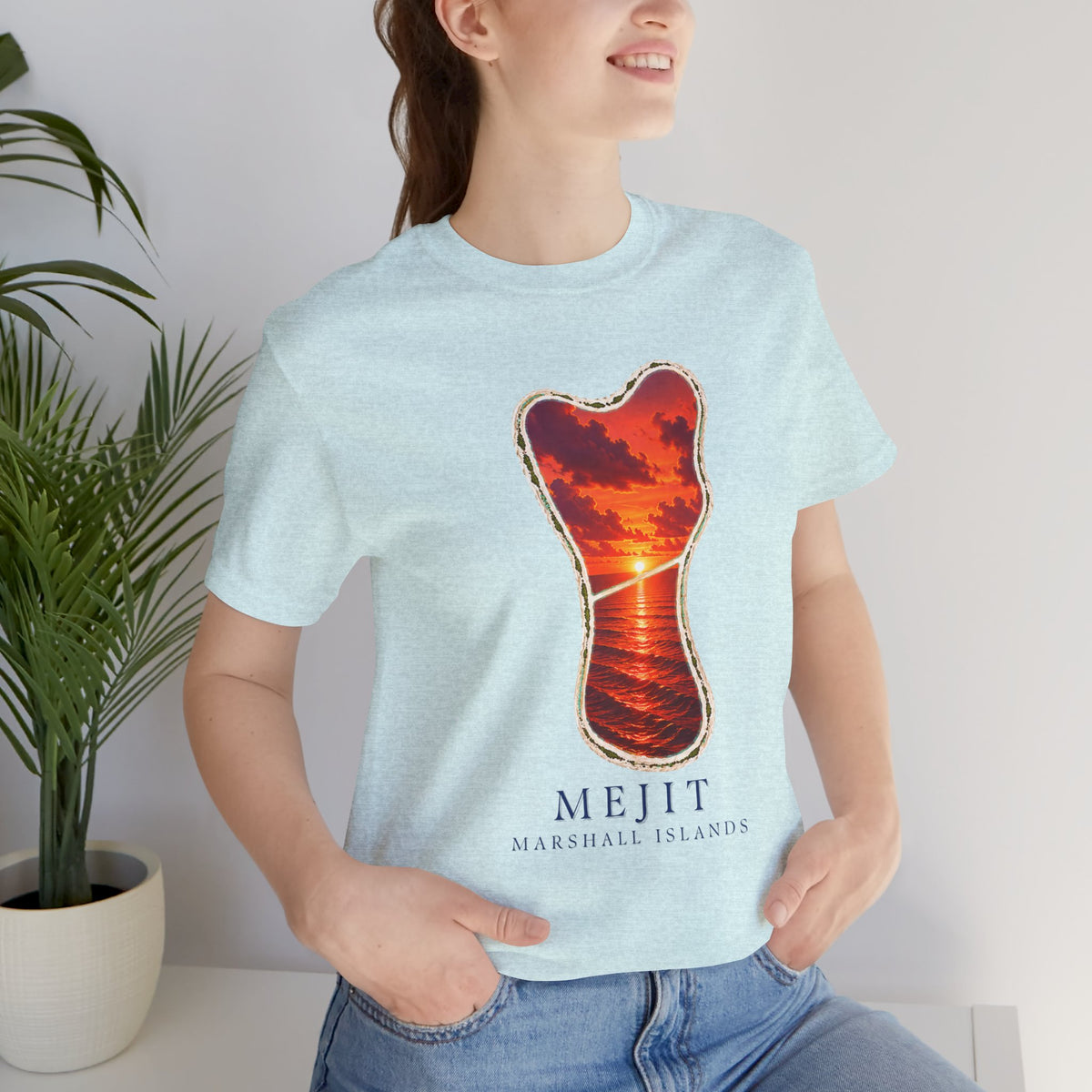 MEJIT Orange Sunset Unisex T-Shirt